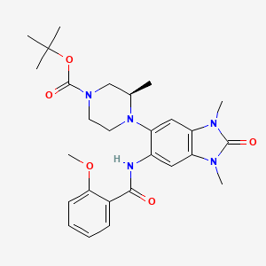 Tert-butyl (R)-4-(6-(2-methoxybenzamido)-1,3-dimethyl-2-oxo-2,3-dihydro-1H-benzo[D]imidazol-5-YL)-3-methylpiperazine-1-carboxylate