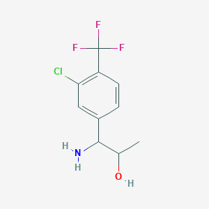 1-Amino-1-[3-chloro-4-(trifluoromethyl)phenyl]propan-2-OL