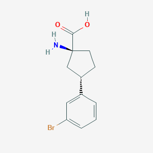 (1S,3S)-1-Amino-3-(3-bromophenyl)cyclopentane-1-carboxylic acid