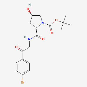 Tert-butyl (2S,4S)-2-((2-(4-bromophenyl)-2-oxoethyl)carbamoyl)-4-hydroxypyrrolidine-1-carboxylate