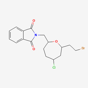 2-((7-(2-Bromoethyl)-5-chlorooxepan-2-yl)methyl)isoindoline-1,3-dione