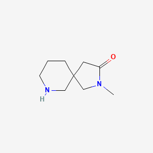 molecular formula C9H16N2O B13056145 2-Methyl-2,7-diazaspiro[4.5]decan-3-one 