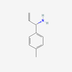 molecular formula C10H13N B13056180 (1S)-1-(4-Methylphenyl)prop-2-enylamine CAS No. 688362-66-5