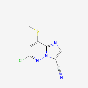 6-Chloro-8-(ethylthio)imidazo[1,2-B]pyridazine-3-carbonitrile