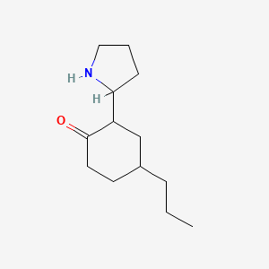 4-Propyl-2-(pyrrolidin-2-YL)cyclohexan-1-one