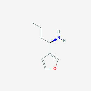 molecular formula C8H13NO B13056304 (1R)-1-(3-Furyl)butylamine 