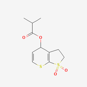 1,1-Dioxido-2,3-dihydro-4H-thieno[2,3-b]thiopyran-4-yl isobutyrate