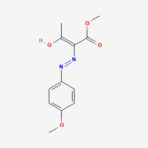 molecular formula C12H14N2O4 B13056330 methyl(2Z)-2-[2-(4-methoxyphenyl)hydrazin-1-ylidene]-3-oxobutanoate 