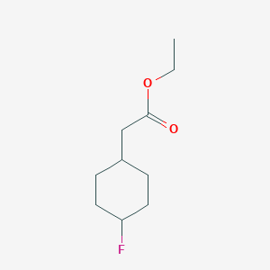 molecular formula C10H17FO2 B13056338 Ethyl 2-(4-fluorocyclohexyl)acetate 