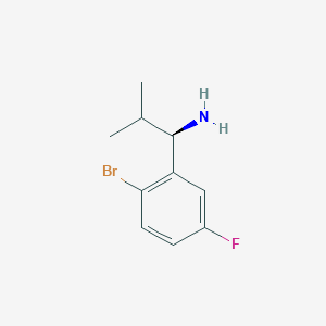 (R)-1-(2-Bromo-5-fluorophenyl)-2-methylpropan-1-amine