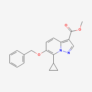 Methyl 6-(benzyloxy)-7-cyclopropylpyrazolo[1,5-a]pyridine-3-carboxylate