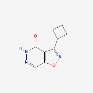 molecular formula C9H9N3O2 B13056372 3-Cyclobutylisoxazolo[4,5-D]pyridazin-4(5H)-one 