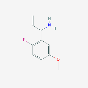 molecular formula C10H12FNO B13056398 1-(2-Fluoro-5-methoxyphenyl)prop-2-EN-1-amine 