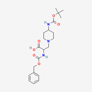 2-(((Benzyloxy)carbonyl)amino)-3-(4-((tert-butoxycarbonyl)amino)piperidin-1-yl)propanoic acid