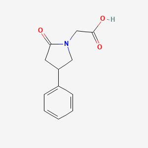 molecular formula C12H13NO3 B1305642 2-(2-Oxo-4-phenylpyrrolidin-1-yl)acetic acid CAS No. 67118-34-7