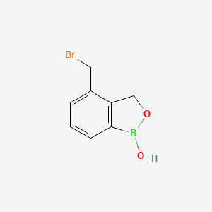 molecular formula C8H8BBrO2 B13056446 4-(Bromomethyl)benzo[C][1,2]oxaborol-1(3H)-OL 