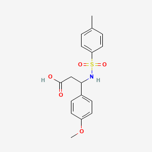 molecular formula C17H19NO5S B1305646 3-(4-Methoxy-phenyl)-3-(toluene-4-sulfonylamino)-propionic acid CAS No. 295344-96-6