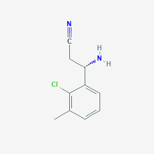 (3S)-3-Amino-3-(2-chloro-3-methylphenyl)propanenitrile