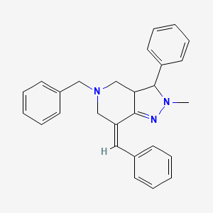 (7Z)-5-benzyl-7-benzylidene-2-methyl-3-phenyl-3,3a,4,6-tetrahydropyrazolo[4,3-c]pyridine