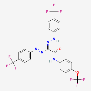 N-[4-(trifluoromethoxy)phenyl]-1-[(E,Z)-N'-{[4-(trifluoromethyl)phenyl]amino}-N-{[4-(trifluoromethyl)phenyl]imino}carbamimidoyl]formamide