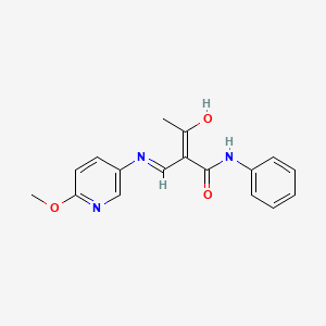 (Z)-3-hydroxy-2-[(6-methoxypyridin-3-yl)iminomethyl]-N-phenylbut-2-enamide