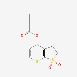 1,1-Dioxido-2,3-dihydro-4H-thieno[2,3-b]thiopyran-4-yl pivalate