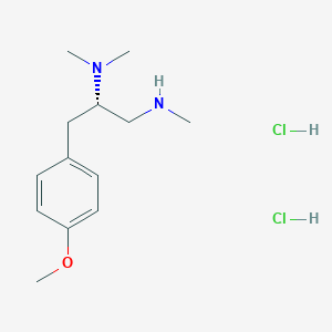 molecular formula C13H24Cl2N2O B13056567 (S)-3-(4-Methoxyphenyl)-N1,N2,N2-trimethylpropane-1,2-diamine 2hcl 