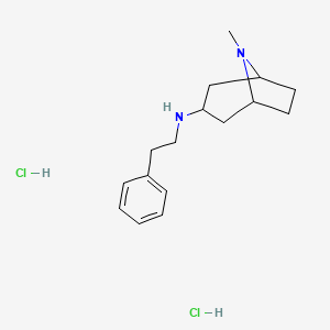 molecular formula C16H26Cl2N2 B1305658 (8-Methyl-8-aza-bicyclo[3.2.1]oct-3-YL)-phenethyl-amine dihydrochloride CAS No. 465534-76-3