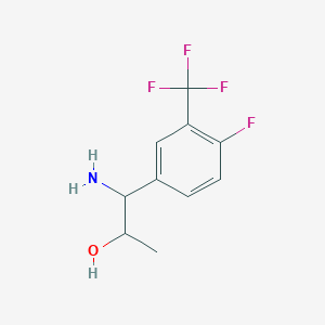 1-Amino-1-[4-fluoro-3-(trifluoromethyl)phenyl]propan-2-OL