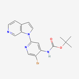 Tert-butyl (5-bromo-2-(1H-pyrrolo[2,3-C]pyridin-1-YL)pyridin-4-YL)carbamate