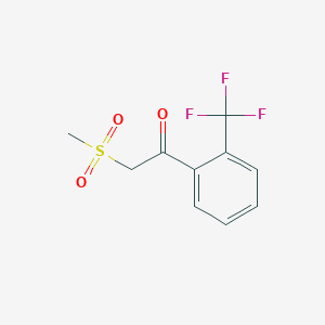 molecular formula C10H9F3O3S B1305661 2-(Methylsulfonyl)-1-(2-(trifluoromethyl)phenyl)ethanone CAS No. 387350-34-7