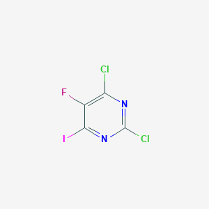 molecular formula C4Cl2FIN2 B13056623 2,4-Dichloro-5-fluoro-6-iodopyrimidine 