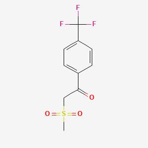 molecular formula C10H9F3O3S B1305663 2-(Methylsulfonyl)-1-[4-(trifluoromethyl)phenyl]ethanone CAS No. 386715-52-2