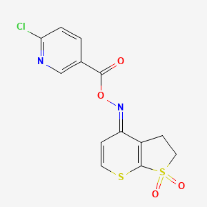 [(4E)-1,1-dioxo-2H,3H,4H-1lambda6-thieno[2,3-b]thiopyran-4-ylidene]amino6-chloropyridine-3-carboxylate