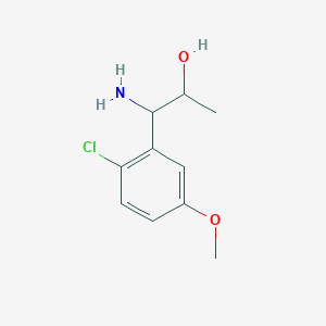 1-Amino-1-(2-chloro-5-methoxyphenyl)propan-2-OL