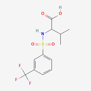 molecular formula C12H14F3NO4S B1305667 3-Methyl-2-[3-(trifluoromethyl)benzenesulfonamido]butanoic acid CAS No. 250714-85-3