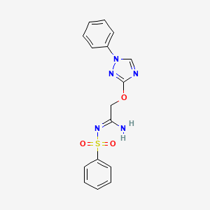 N-{2-[(1-phenyl-1H-1,2,4-triazol-3-yl)oxy]ethanimidoyl}benzenesulfonamide