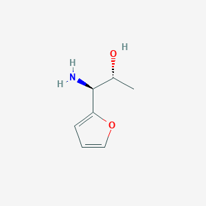 molecular formula C7H11NO2 B13056704 (1S,2R)-1-Amino-1-(2-furyl)propan-2-OL 