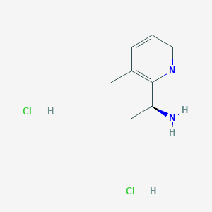 molecular formula C8H14Cl2N2 B13056707 (S)-1-(3-Methylpyridin-2-YL)ethan-1-amine 2hcl 