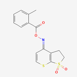 [(4E)-1,1-dioxo-2H,3H,4H-1lambda6-thieno[2,3-b]thiopyran-4-ylidene]amino2-methylbenzoate