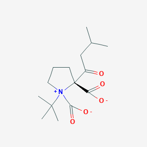 molecular formula C15H24NO5- B13056806 1-tert-butyl2-(3-methylbutanoyl)(2R)-pyrrolidine-1,2-dicarboxylate 