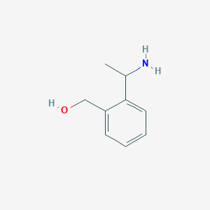 molecular formula C9H13NO B13056814 (2-(1-Aminoethyl)phenyl)methanol 