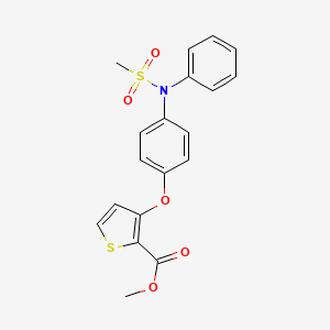 Methyl3-[4-(phenylmethanesulfonamido)phenoxy]thiophene-2-carboxylate