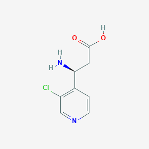 molecular formula C8H9ClN2O2 B13056827 (3S)-3-Amino-3-(3-chloropyridin-4-YL)propanoic acid 