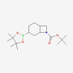 molecular formula C18H32BNO4 B13056832 Tert-butyl 4-(4,4,5,5-tetramethyl-1,3,2-dioxaborolan-2-YL)-7-azabicyclo[4.2.0]octane-7-carboxylate 