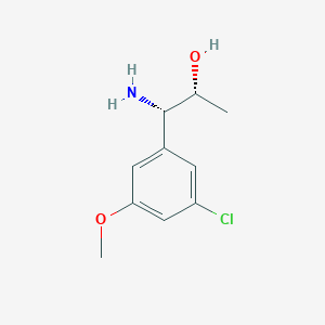 molecular formula C10H14ClNO2 B13056838 (1S,2R)-1-Amino-1-(5-chloro-3-methoxyphenyl)propan-2-OL 