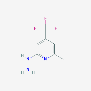 molecular formula C7H8F3N3 B1305686 2-Hydrazinyl-6-methyl-4-(trifluoromethyl)pyridine CAS No. 22123-09-7