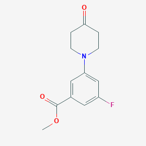 Methyl 3-fluoro-5-(4-oxopiperidin-1-yl)benzoate