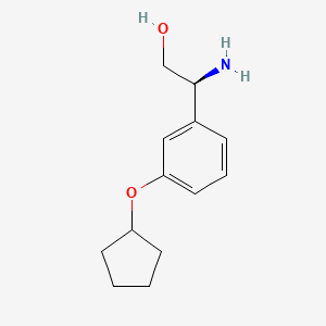 (2S)-2-Amino-2-(3-cyclopentyloxyphenyl)ethan-1-OL