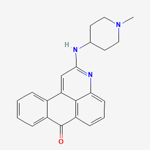 molecular formula C22H21N3O B13056901 2-((1-Methylpiperidin-4-yl)amino)-7H-naphtho[1,2,3-de]quinolin-7-one 